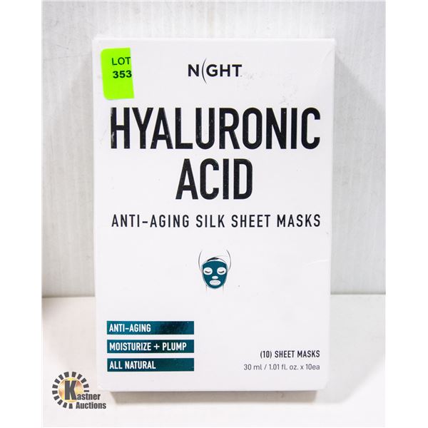 NEW NIGHT HYALURONIC ACID ANTI-AGING SHEET SILK