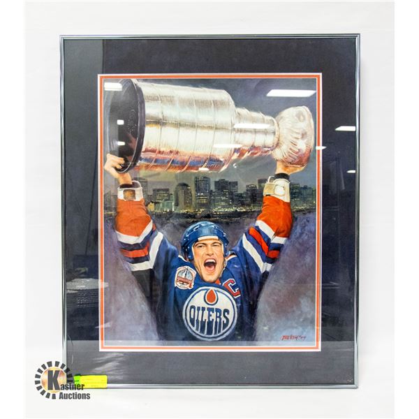 OILERS MARK MESSIER FRAMED PICTURE