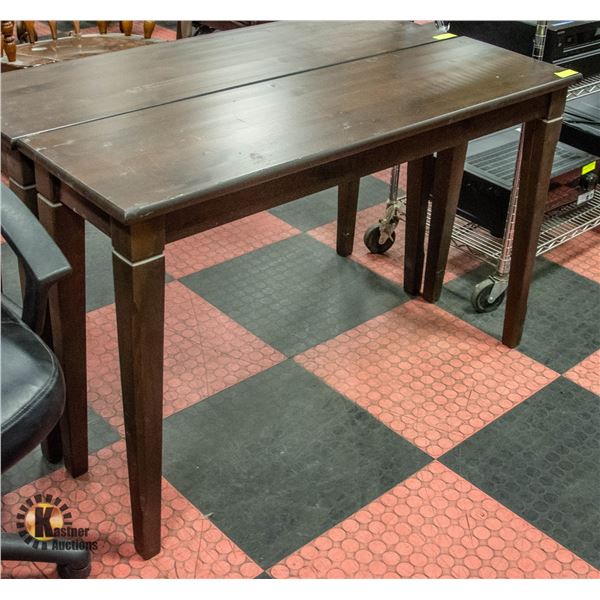 WOODEN HALLWAY TABLE 47" X 14" X 30"
