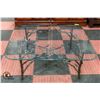 Image 1 : METAL BRANCH STYLE GLASS TOP COFFEE TABLE