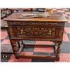 Image 1 : ANTIQUE SOLID WOOD ORNATE CARVED SIDEBOARD