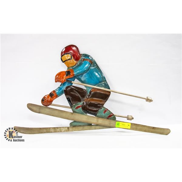 METAL SKIER DECOR 16" X 28"