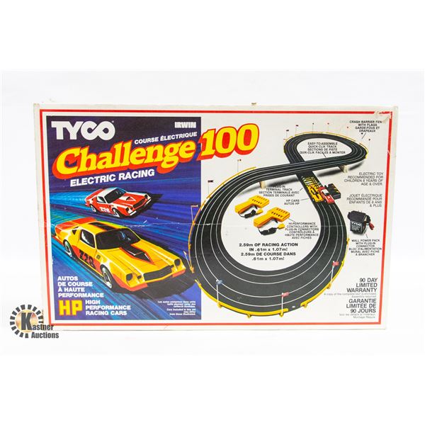 TYCO CHALLENGE 100 ELECTRIC SLOT CAR RACING SET
