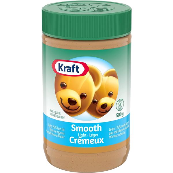 2 NEW BOTTLES OF KRAFT LIGHT SMOOTH PEANUT BUTTER