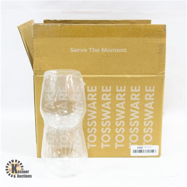 CASE OF 12 SHATTERPROOF TOSSWARE STEMLESS CUPS
