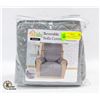 Image 1 : REVERSIBLE LIGHT GREY RECLINER COVER WITH ELASTIC
