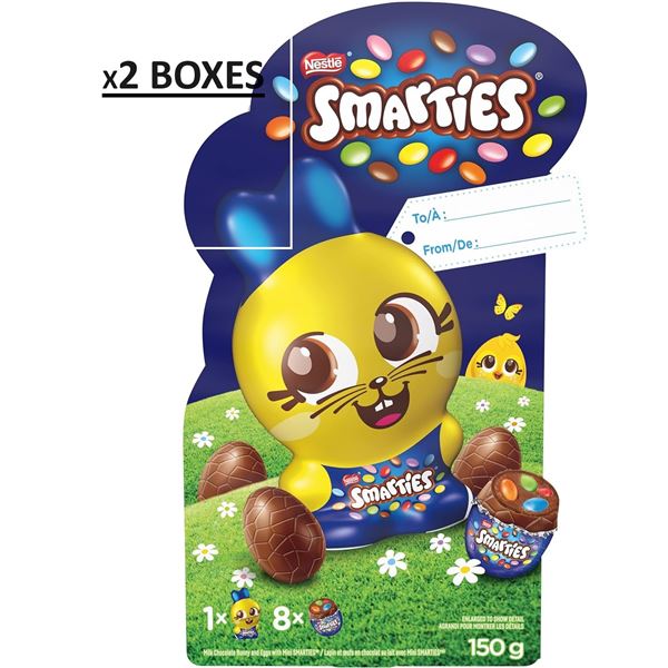 NEW 2 BOXES OF SMARTIES MILK CHOCOLATE BUNNY AND