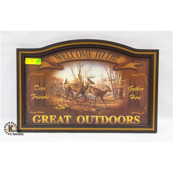 GREAT OUTDOORS WOOD PICTURE