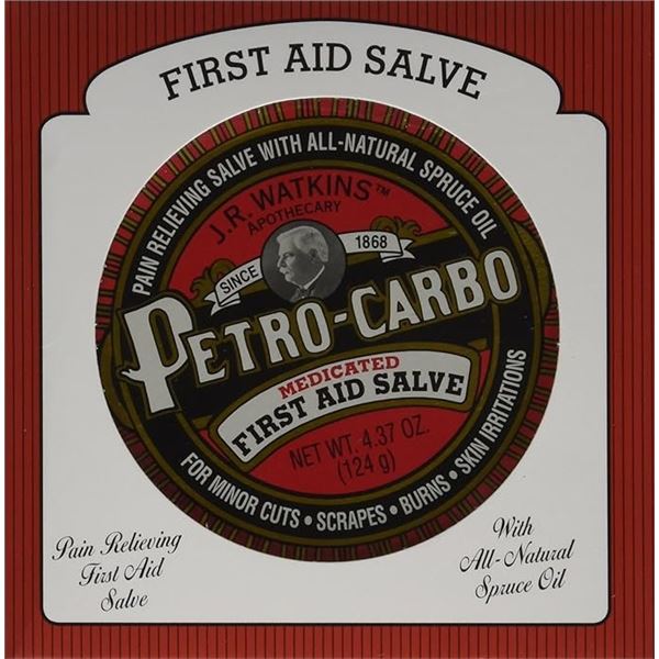 NEW J.R. WATKINS PETRO-CARBO FIRST AID SALVE  124G