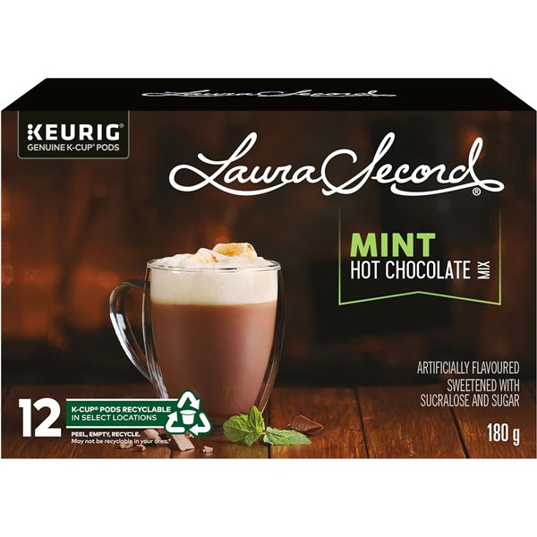 NEW 12 PACK OF LAURA SECORD MINT CHOCOLATE KEURIG