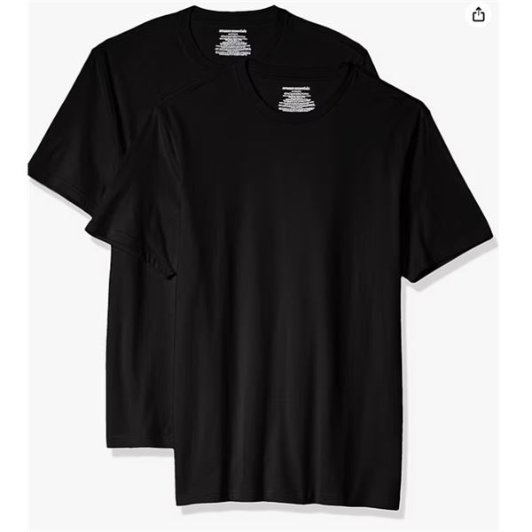 LOT OF 2 AMAZON ESSENTIALS CREW NECK T SHIRTS