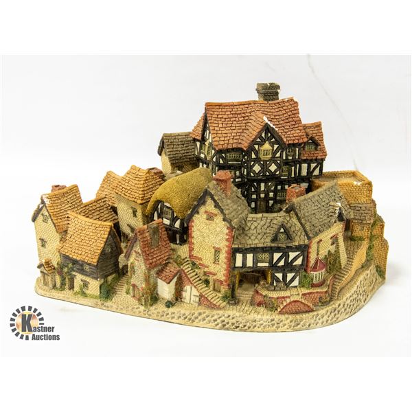 13" X 9" X 7" "THE VILLAGE" BY DAVID WINTER -HAS