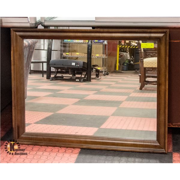 WOOD FRAMED WALL MIRROR- 33.5" X 25.5"- MADE