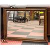 Image 1 : WOOD FRAMED WALL MIRROR- 33.5" X 25.5"- MADE