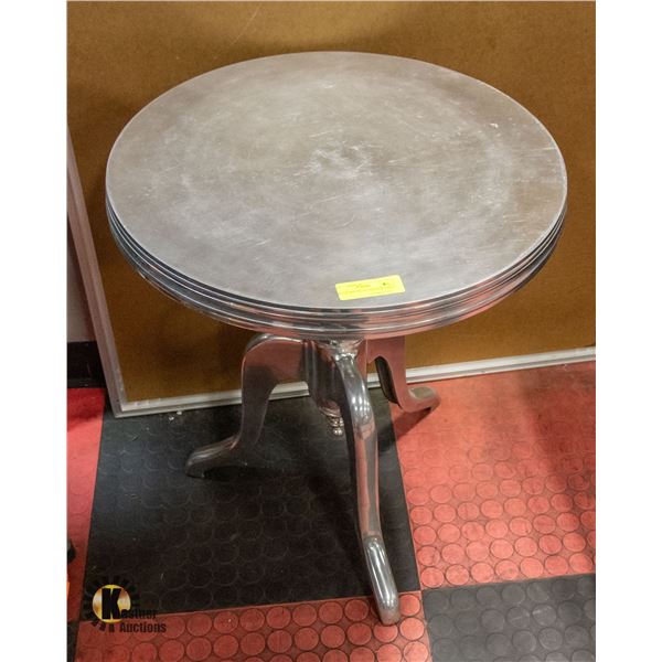 METAL ROUND OCCASIONAL TABLE