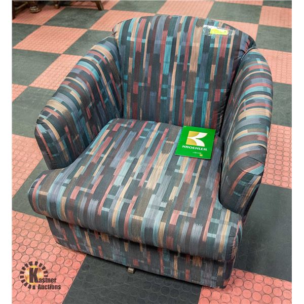 KROEHLER SWIVEL ARM CHAIR- 31" X 32" X 29"