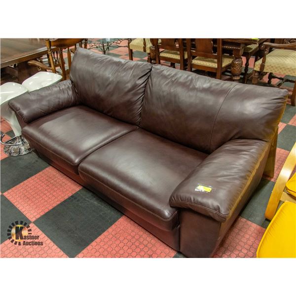 CONTEMPORARY LEATHER SOFA BED- LIKE NEW