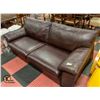 Image 1 : CONTEMPORARY LEATHER SOFA BED- LIKE NEW