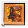 Image 1 : INDIGENOUS FRAMED PICTURE FROM BC 22" X 23"