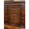 Image 3 : ANTIQUE SOLID WOOD ORNATELY CARVED LOCKING CABINET