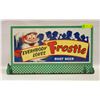Image 1 : ANTIQUE FROSTIE ROOT BEER ADVERTISING  SIGN