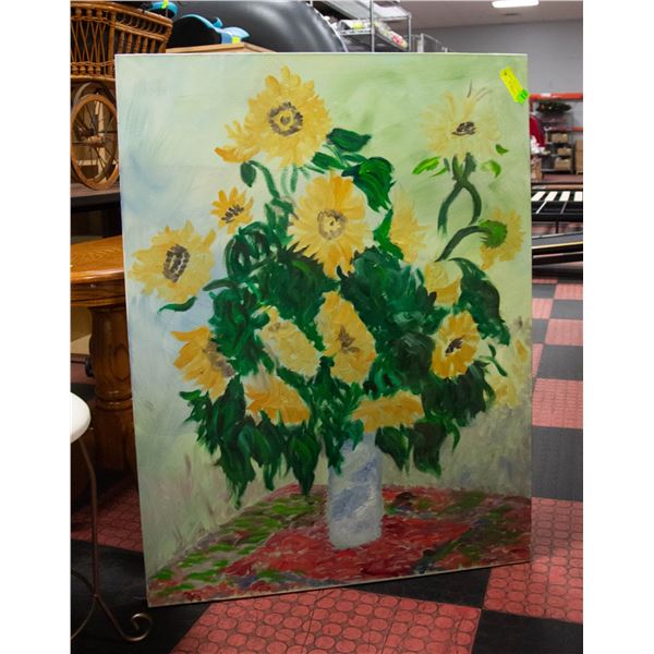 THOMPSON " SUNFLOWERS ORIGINAL PAINTING