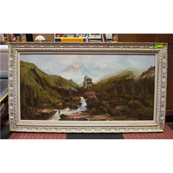 FRAMED SIGNED ORIGINAL OIL ON CANVAS- 55" X 31"