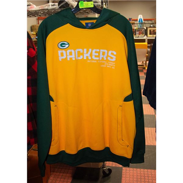 NFL PACKERS MENS SIZE XL HOODED JERSERY-ESTATE
