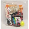 Image 1 : BAG LOT OF ASSORTED SIZE SM DOG TOYS, TREATS AND