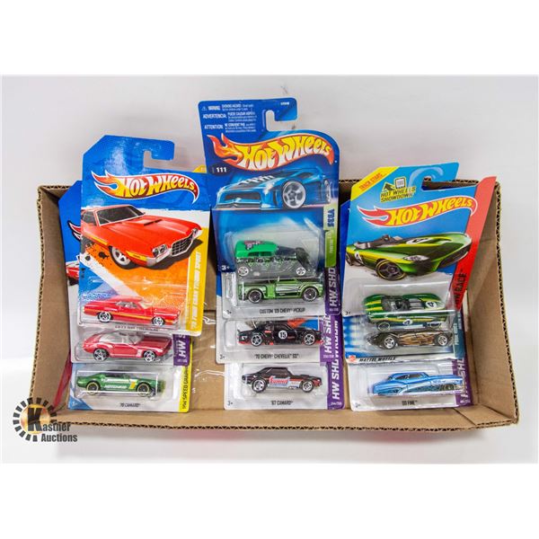 BOX WITH 10 NEW COLLECTIBLE HOTWHEEL