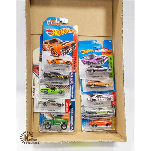 BOX WITH 10 NEW COLLECTIBLE HOTWHEEL