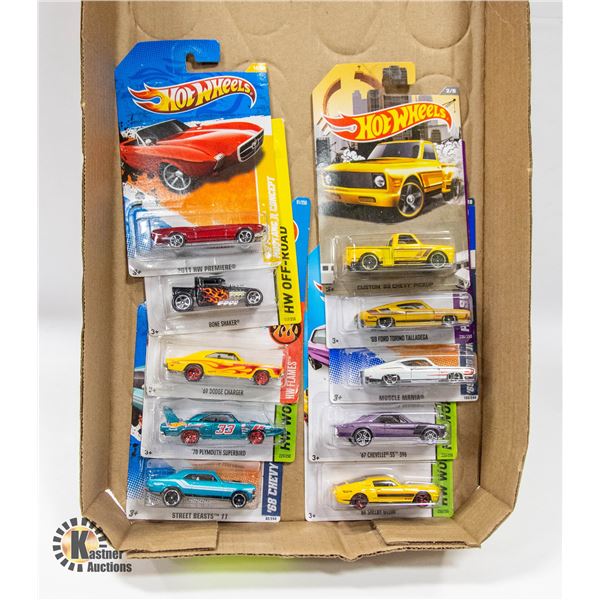 BOX WITH 10 NEW COLLECTIBLE HOTWHEEL