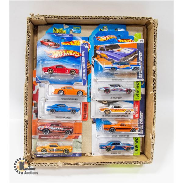 BOX WITH 10 NEW COLLECTIBLE HOTWHEEL