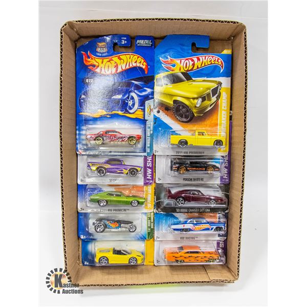 BOX WITH 10 NEW COLLECTIBLE HOTWHEEL