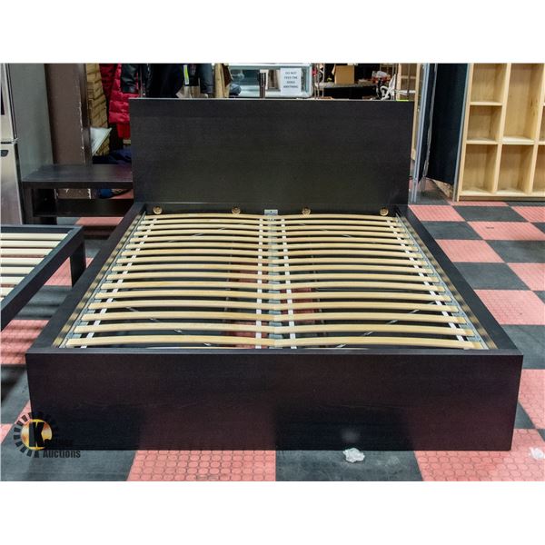 IKEA "MALM" QUEEN SIZE BED FRAME W/UNDER STORAGE