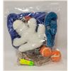 Image 1 : BAG LOT OF ASSORTED SIZE XS DOG TOYS, TREATS AND