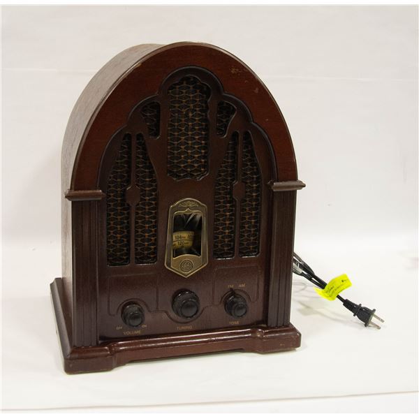 GE WOODEN RADIO WORKING