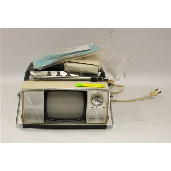 1950S TRANSISTOR TV PORTABLE W BOOKLET ETC