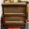 Image 1 : UNCLAIMED ANTIQUE BARRISTER 2 BANK BOOKCASE
