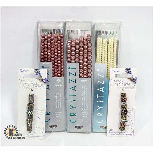 NEW (3) CRYSTAZZI ROUND BEADS