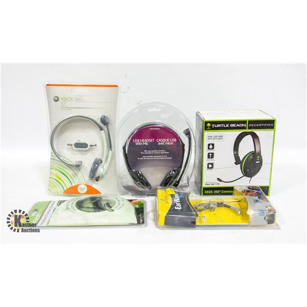 SEALED (5) VARIETY HEADSETS