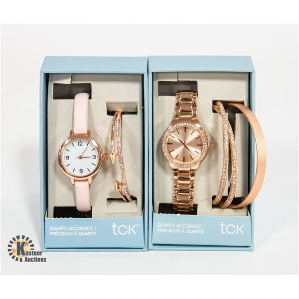 NEW (2) WOMENS TCK QUARTZ
