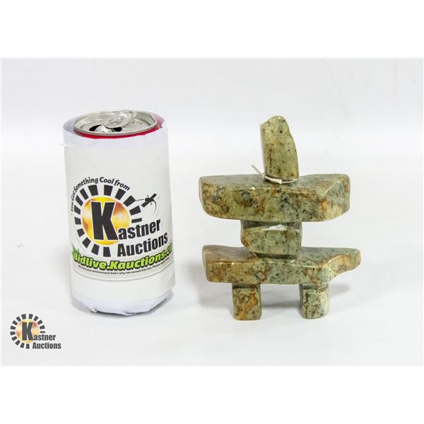 INUKSHUK STONE ROCK SIGNED