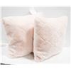 Image 1 : 2 RACHAEL ZOE PINK FAUX FUR THROW CUSHIONS