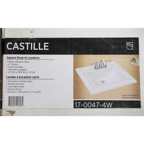 CASTILLE SQUARE DROP-IN SINK