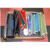 Image 1 : BOX OF OFFICE SUPPLIES AND BINDERS INCL. ID