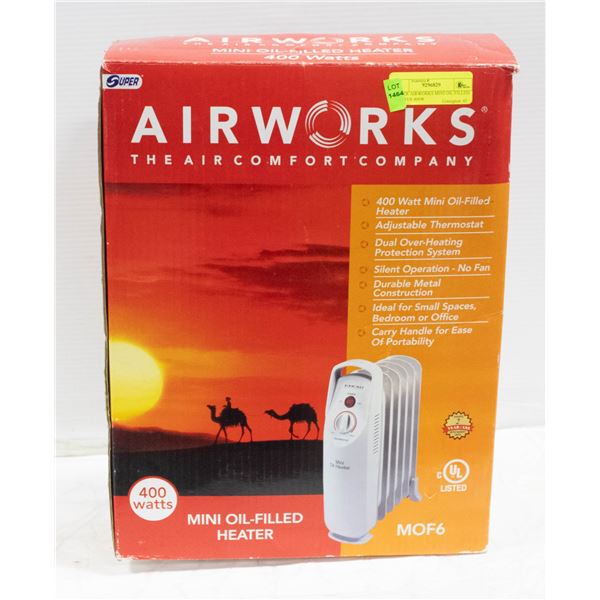 SUPER AIRWORKS MINI OIL FILLED HEATER 400W
