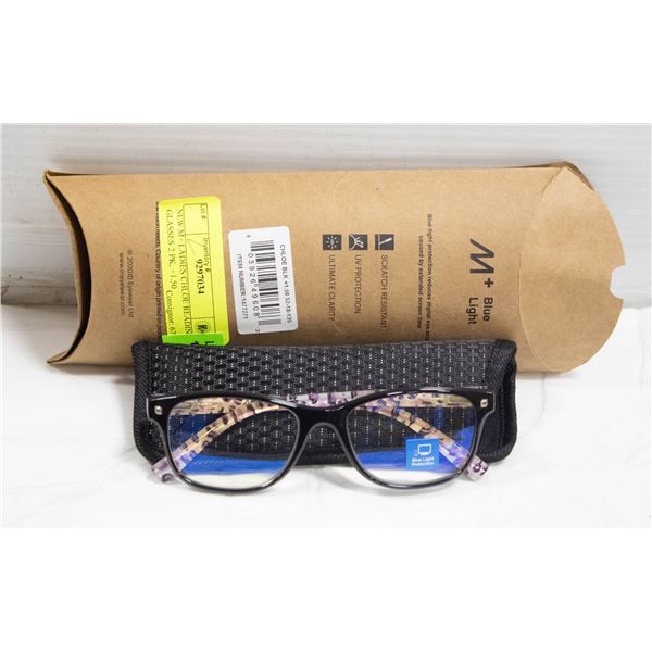 NEW M+ LADIES CHLOE READING GLASSES 2 PK, +1.50