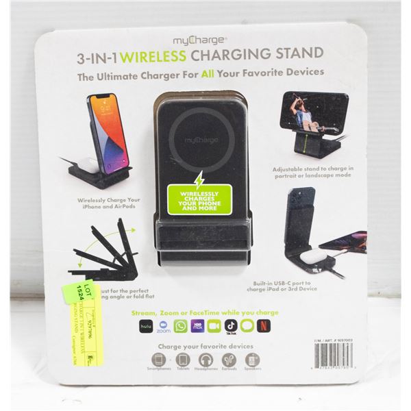 MYCHARGE 3 IN 1 WIRELESS CHARGING STAND