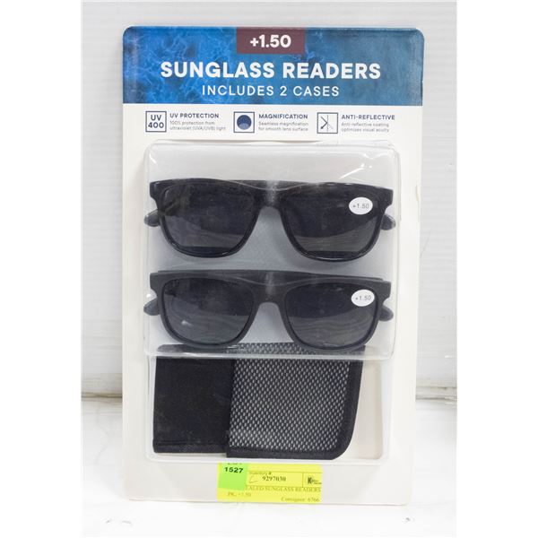 NEW SEALED SUNGLASS READERS 2 PK, +1.50
